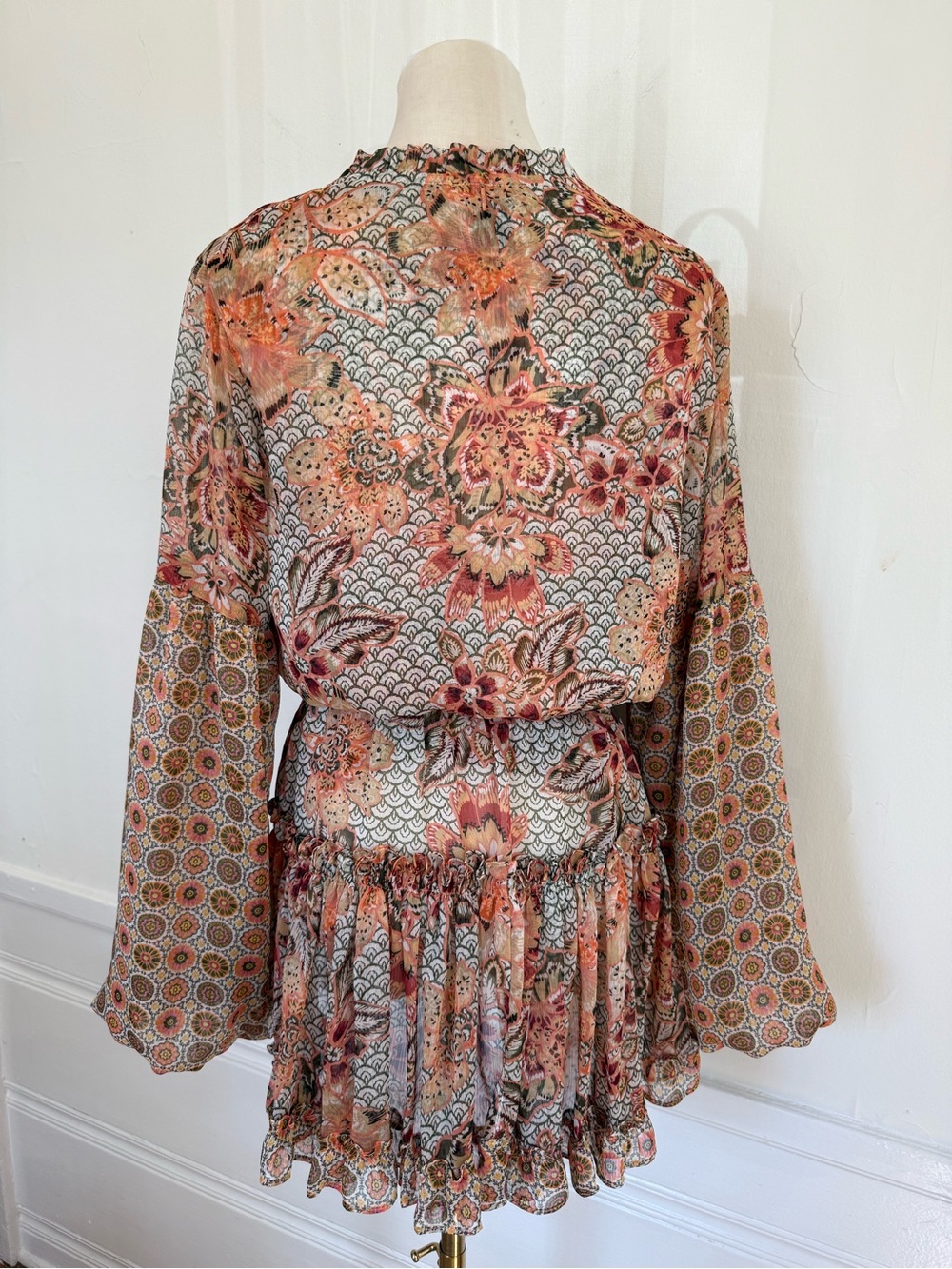 MISA LA Elisabetta Boho Floral Mini Dress XS - Picture 3 of 6